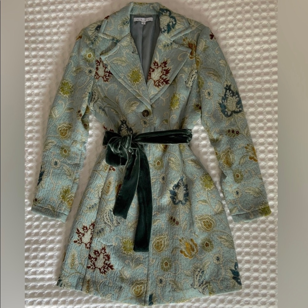 CAbi Guinevere Tapestry Coat - Seafoam